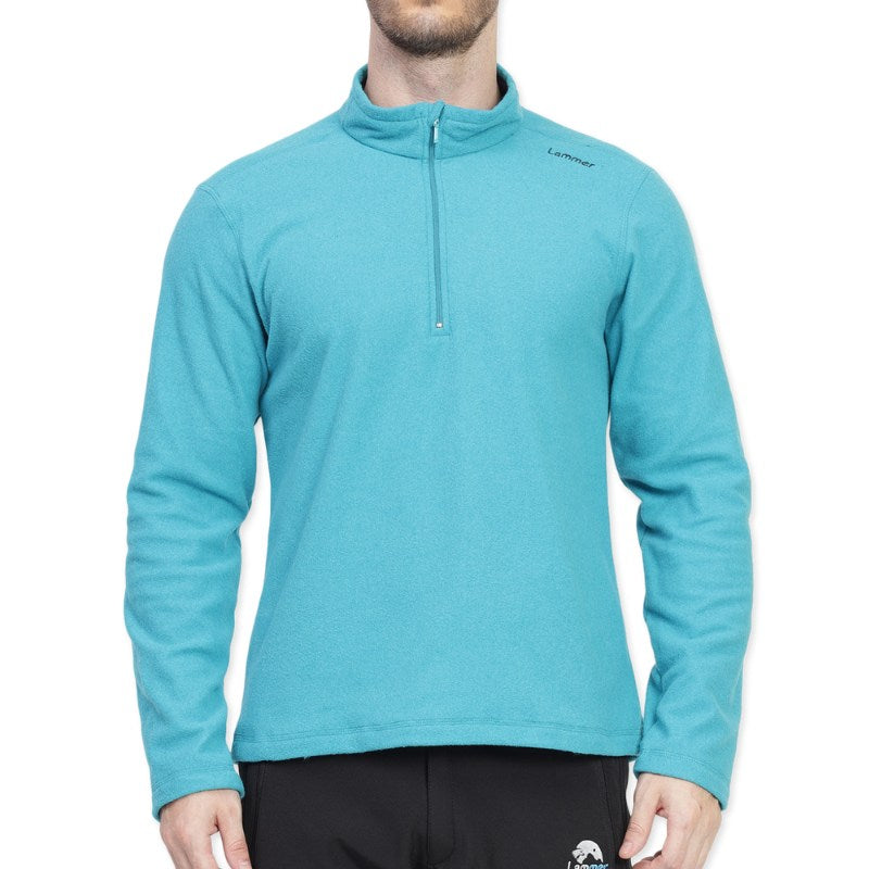 Lammer Men’s M.Microtop Half-Zip Fleece Jacket - Skyblue / M - Fleece Jacket