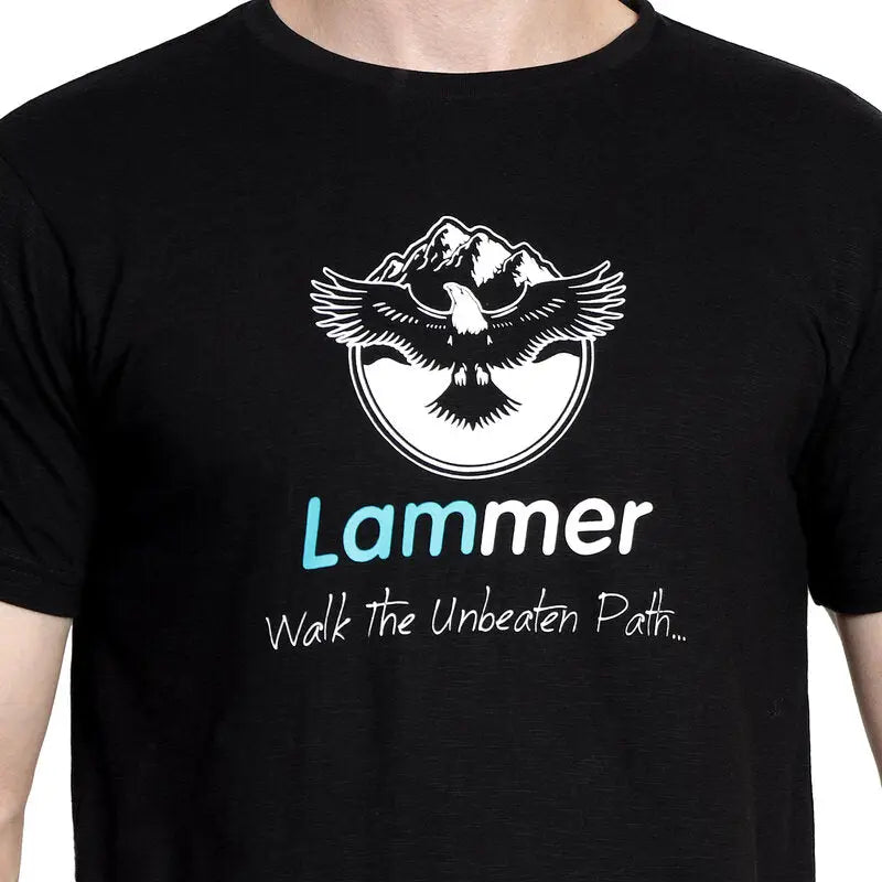 Lammer Men’s Mojo Slub Cotton Eagle Printed T-shirt - T-shirt