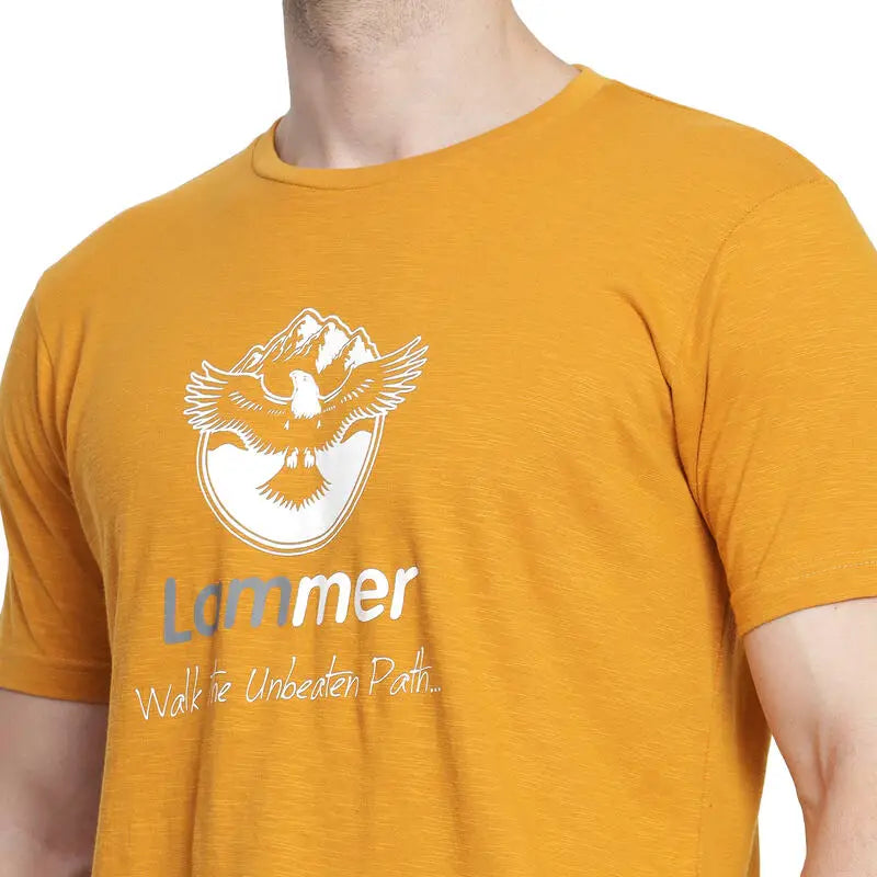 Lammer Men’s Mojo Slub Cotton Eagle Printed T-shirt - T-shirt
