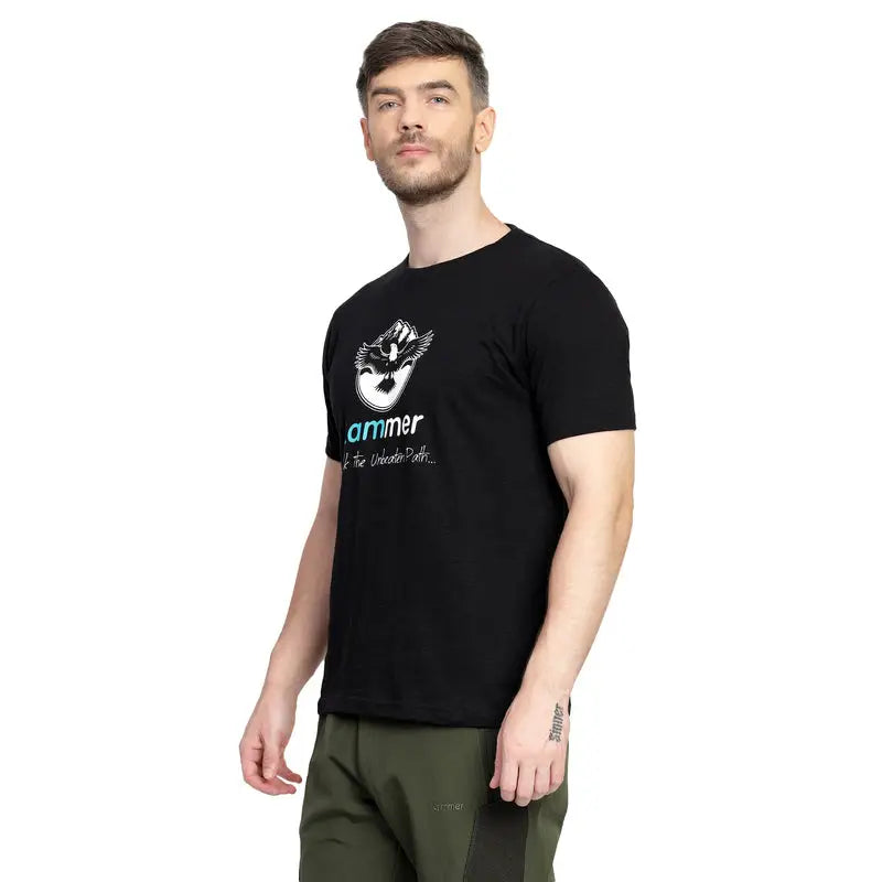 Lammer Men’s Mojo Slub Cotton Eagle Printed T-shirt - T-shirt