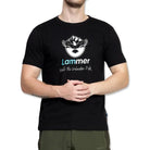 Lammer Men’s Mojo Slub Cotton Eagle Printed T-shirt - Black / S - T-shirt