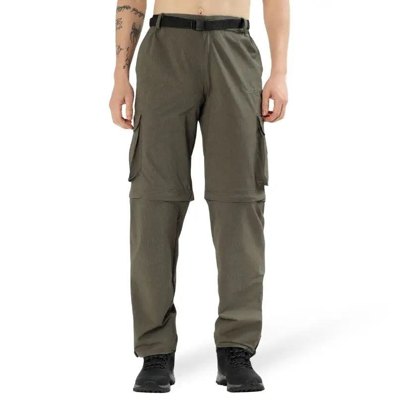 Lammer Men’s Outdoor RipStop Convertible Pants - Green / M - Cargos and Pants