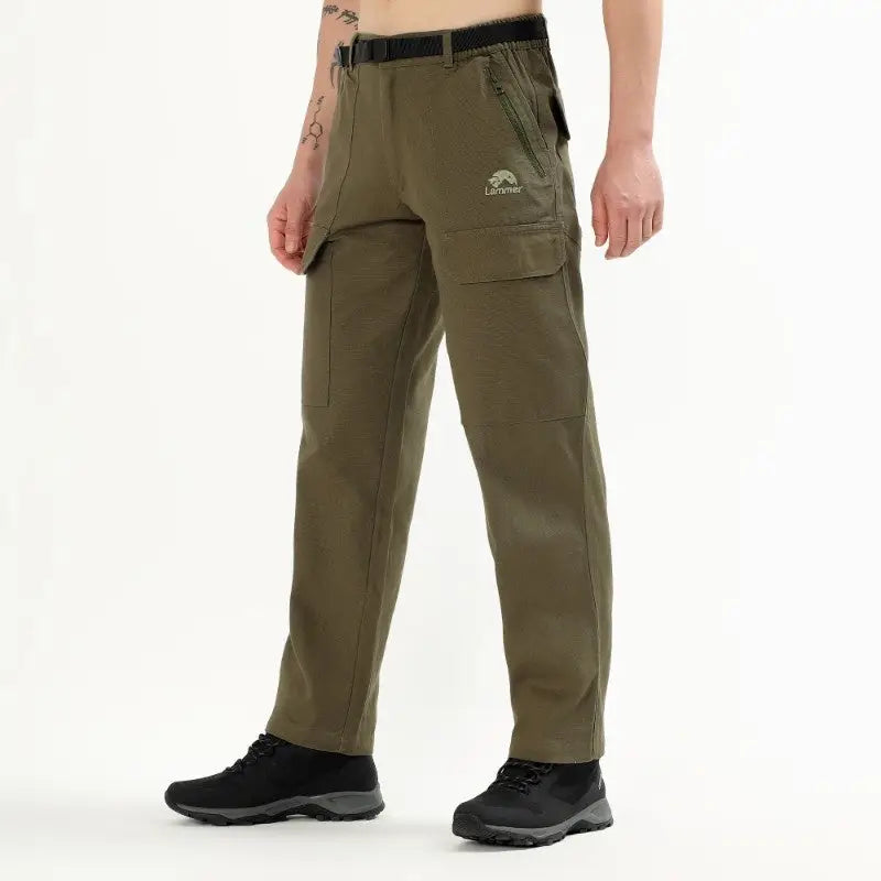 Lammer Men’s Premium Heavy Cotton Multi Pockets Cargo Pants - Cargos and Pants