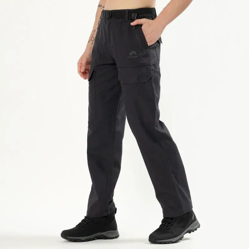 Lammer Men’s Premium Heavy Cotton Multi Pockets Cargo Pants - Cargos and Pants