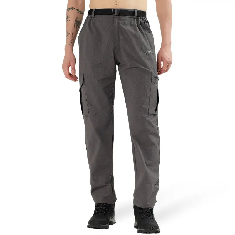 Lammer Men’s Ripstop 6 Pockets Nylon Trekking Pants - Grey / M - Cargos and Pants