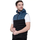 Lammer men's silicon vest jacket in black and blue, showcasing the sleek design and lightweight fabric for outdoor wear.