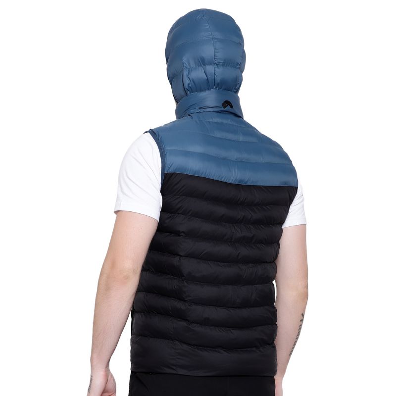 Lammer men's silicon vest jacket in black and blue, featuring a sleek design and lightweight construction.