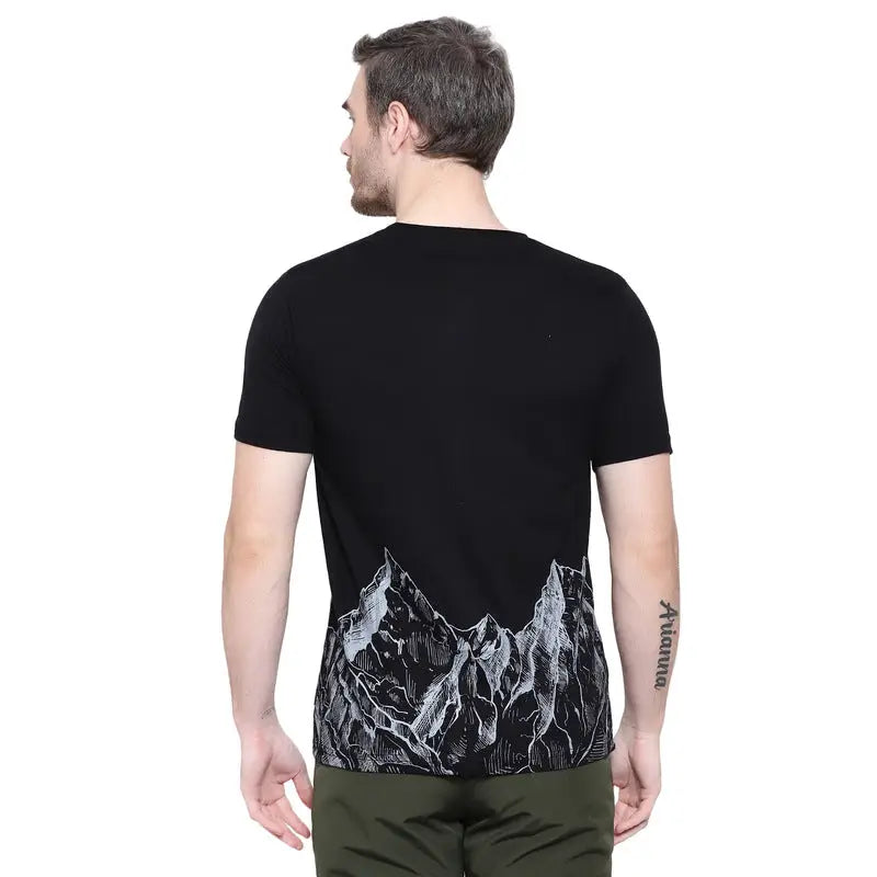 Lammer Men’s Slub Cotton Mountain Printed T-shirt - T-shirt