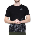 Lammer Men’s Slub Cotton Mountain Printed T-shirt - Black / S - T-shirt