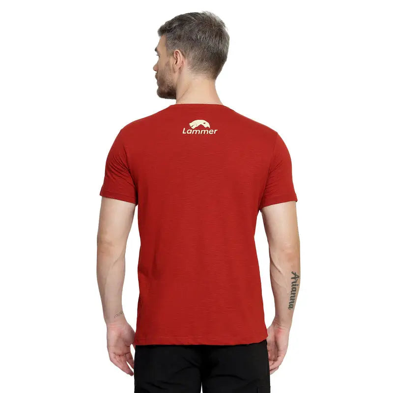 Lammer Men’s Slub Cotton Sunrise Printed T-shirt - T-shirt