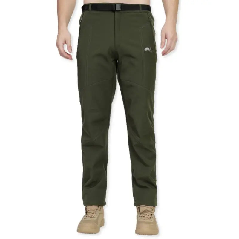 Lammer Men’s Soft Shell 4 Pockets Hiking & Trekking Pants - Green / M - Cargos and Pants
