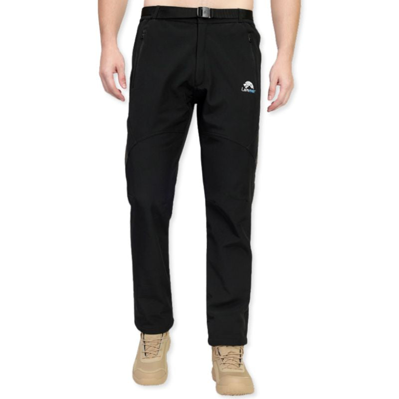 Lammer Men’s Soft Shell Water Resistant Hiking & Trekking Pants - Black / M - Cargos and Pants