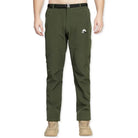 Lammer Men’s Soft Shell Water Resistant Hiking & Trekking Pants - Green / M - Cargos and Pants