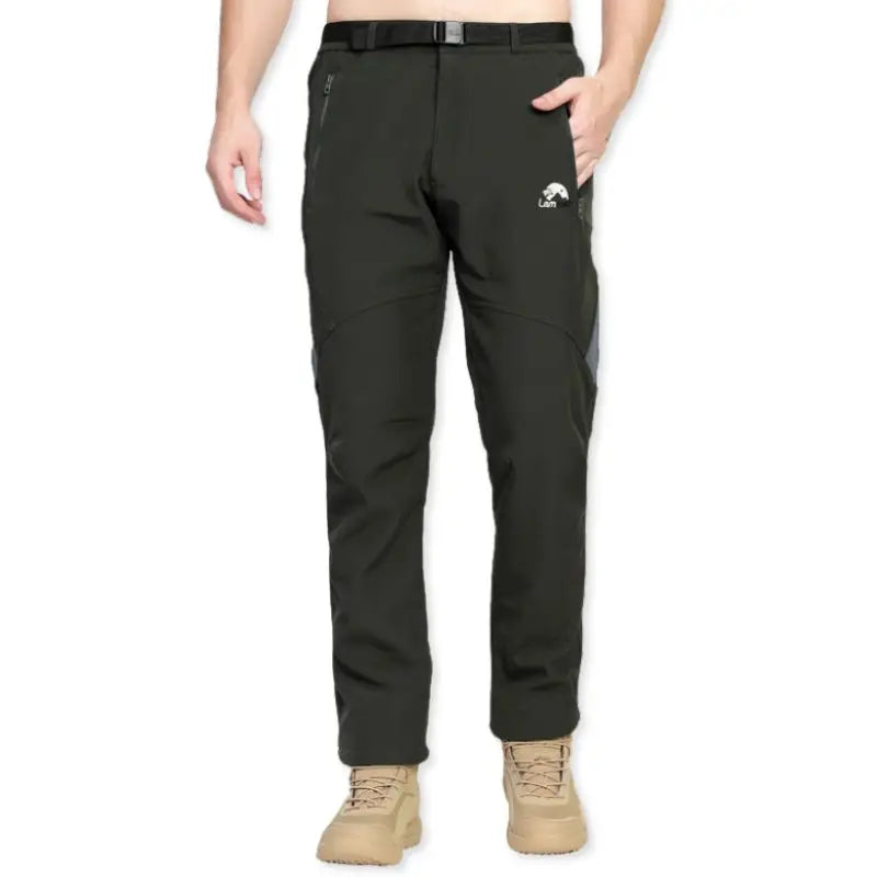 Lammer Men’s Soft Shell Water Resistant Hiking & Trekking Pants - Grey / M - Cargos and Pants