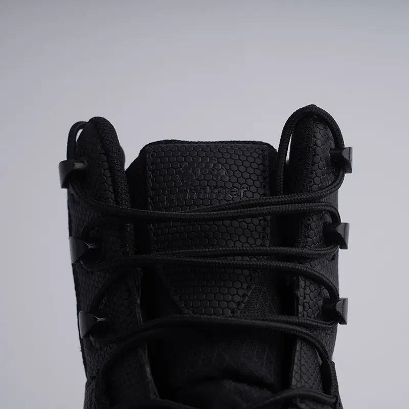 Lammer Men's Tactical-1 lightweight shoes in black with rugged design and breathable mesh upper for outdoor activities.