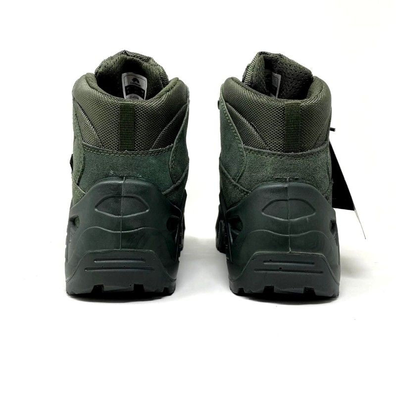 Lammer Men's Tactical-3 Mid Ankle Shoes in dark green, featuring sturdy construction and tactical design for outdoor activities.