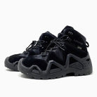 Lammer Men's Tactical-3 Mid Ankle Shoes in black, featuring durable design and sturdy soles for tactical or outdoor use.