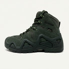 Lammer Men's Tactical-3 Mid Ankle Shoes in dark green, featuring sturdy design, ankle support, and tactical shoe details.