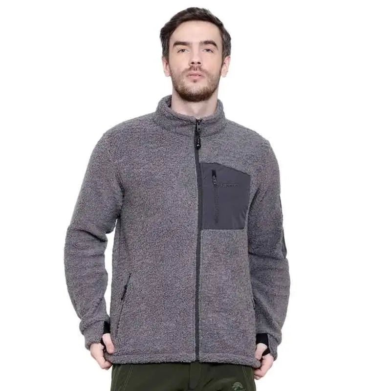 Lammer Men’s Teddy 002 Full Zip Jacket - Grey / M - Fleece Jacket