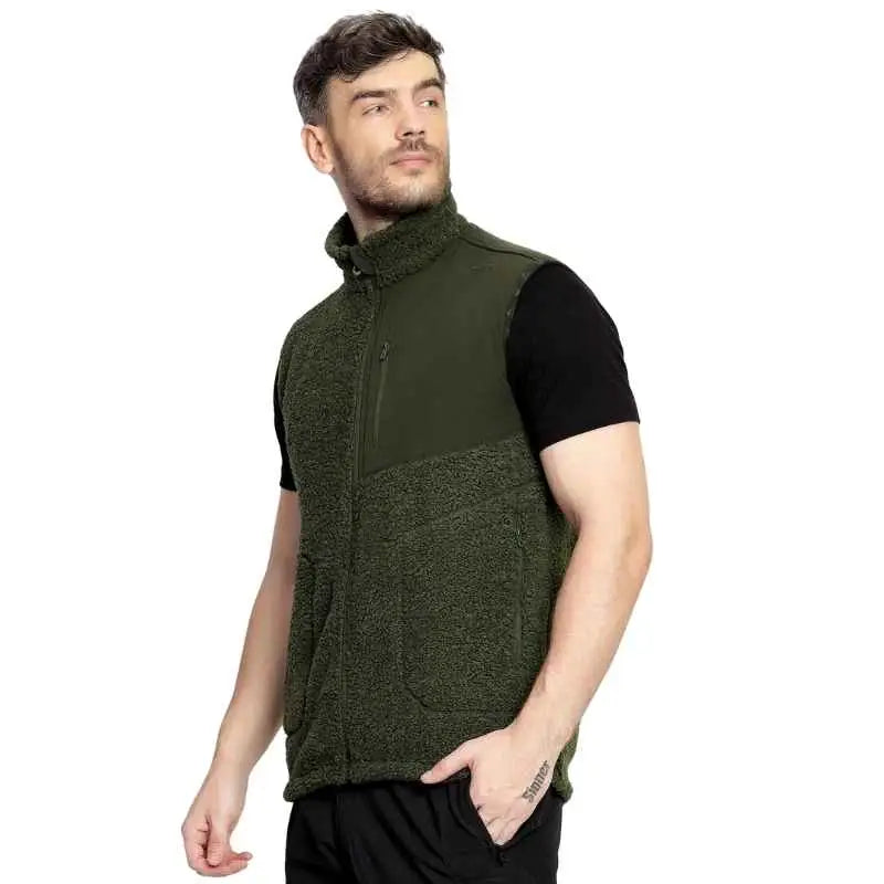 Lammer Men’s Teddy 006 Coral Fleece Vest Jacket - Vest Jacket