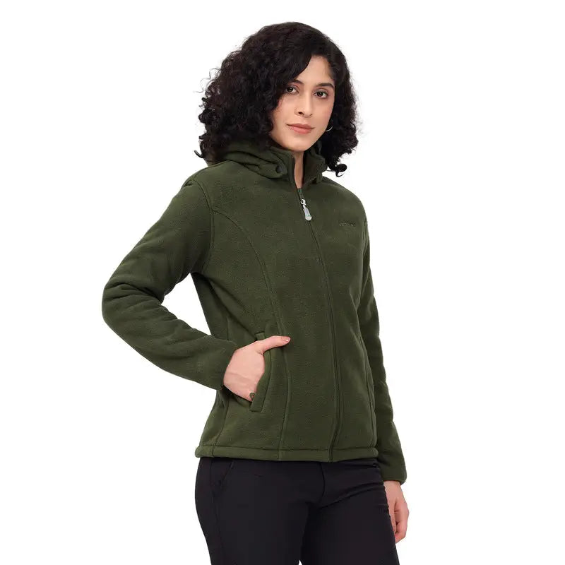 Lammer Women’s Bonded Coral Fleece Full Sleeves Jacket - Wind Jacket