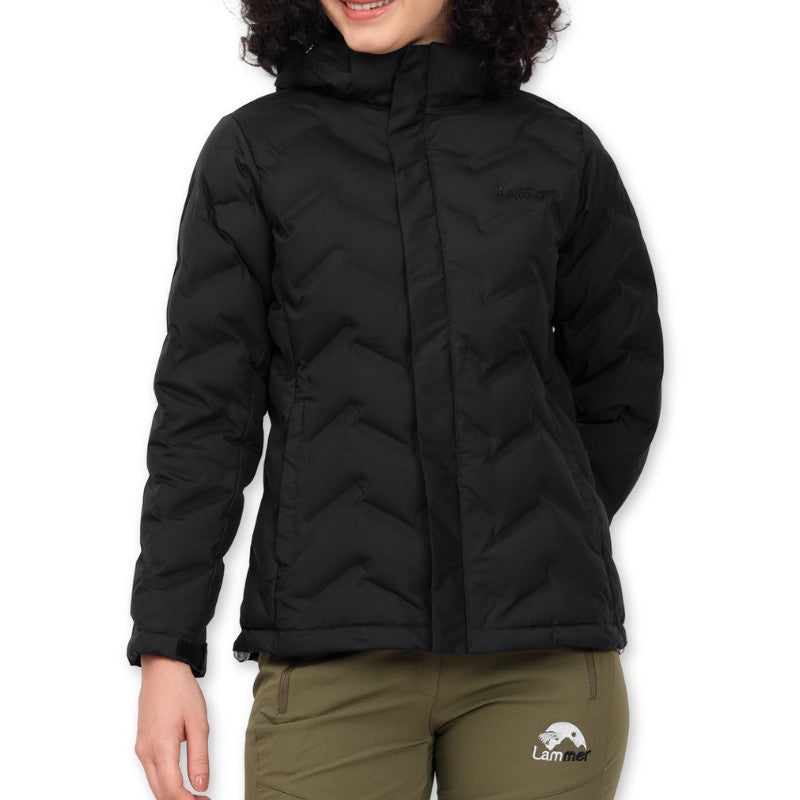 Lammer Womens Down Jacket With Detachable Hood - Black / M - Wind Jacket