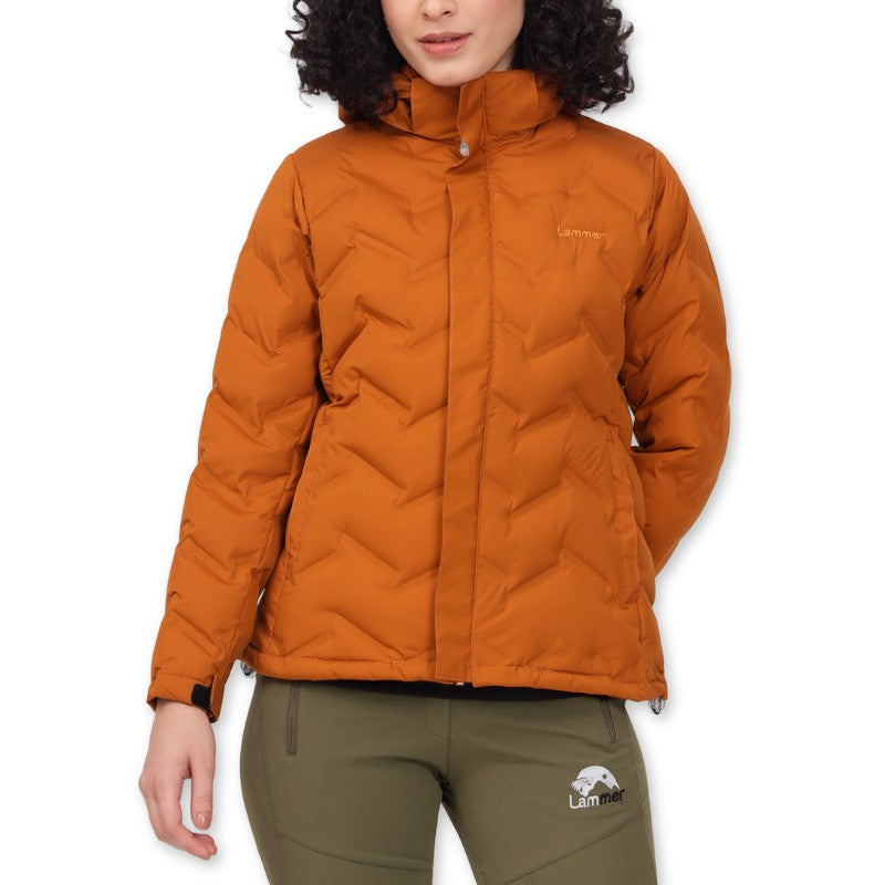 Lammer Womens Down Jacket With Detachable Hood - Mustard / M - Wind Jacket