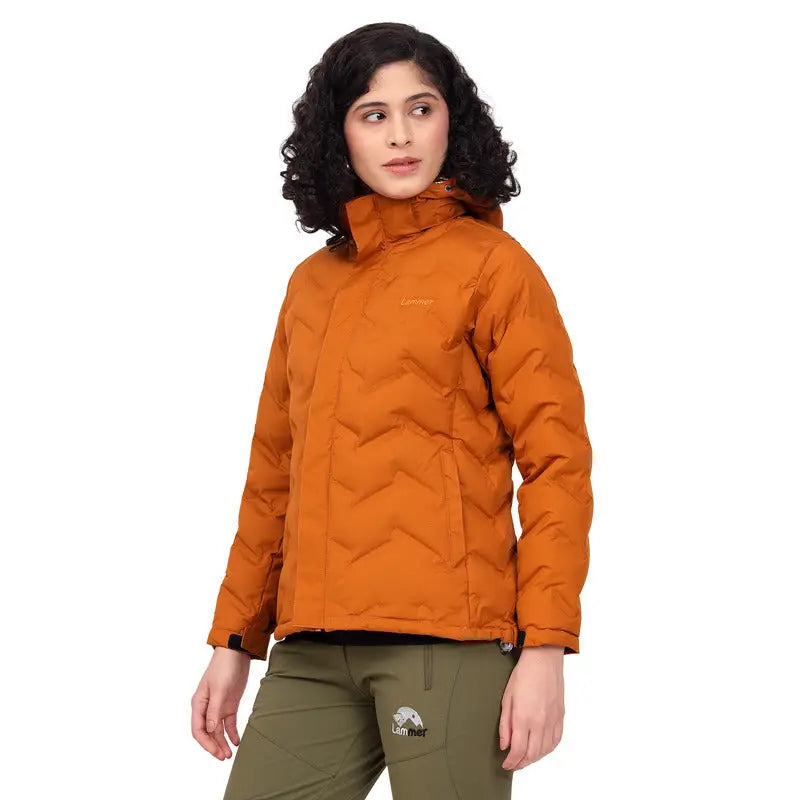 Lammer Womens Down Jacket With Detachable Hood - Wind Jacket