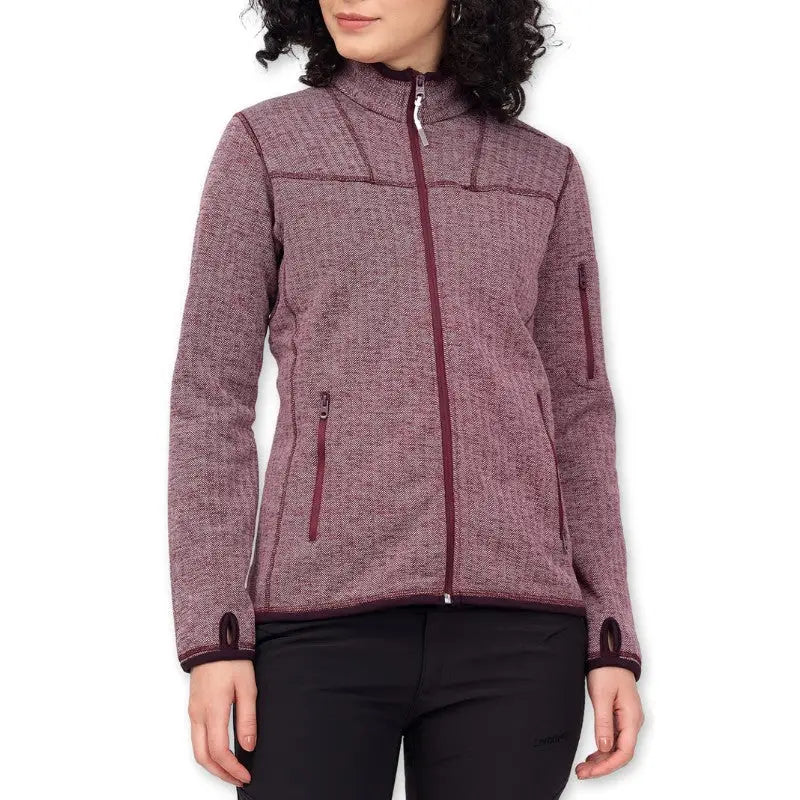 Lammer Women’s Fleece Full Sleeves Jacket - Light Maroon / S - Wind Jacket