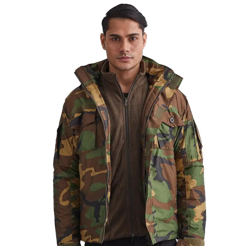 MountMiller 3 Layer Emerger Nylon 11 Pocket Jacket - Woodland / S - Jacket