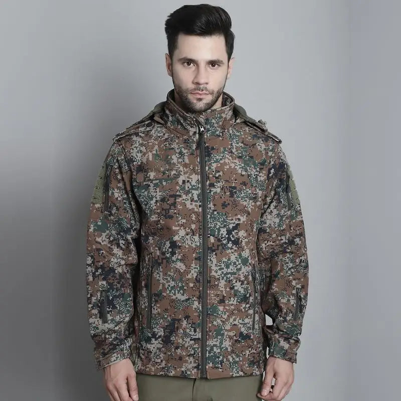 MountMiller Men’s 12 Zip Softshell Wind Proof Lycra Jacket - SUPERDIGITAL / S - Jacket