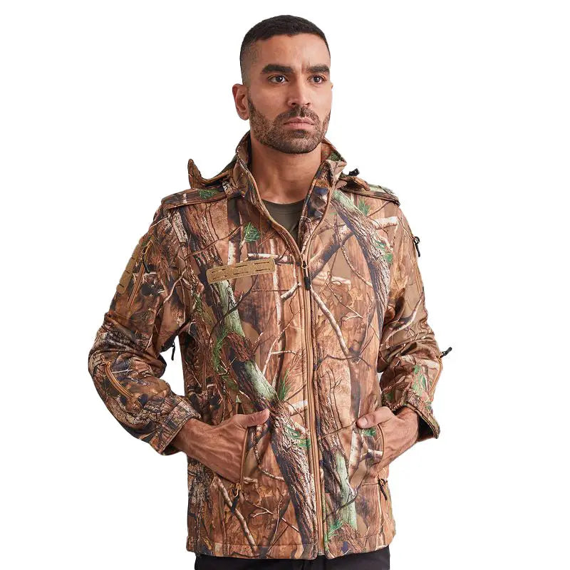 MountMiller Men’s 12 Zip Softshell Wind Proof Lycra Jacket - Tree / S - Jacket