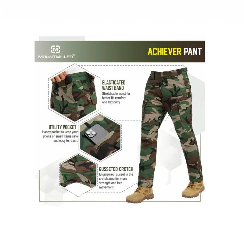 MountMiller Men’s Achiever Tactical Pant - Cargos and Pants