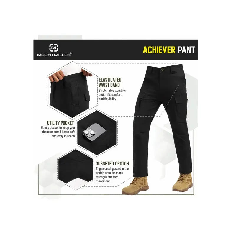 MountMiller Men’s Achiever Tactical Pant - Cargos and Pants