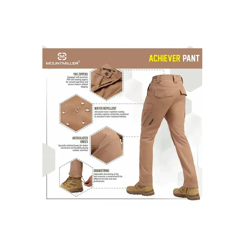 MountMiller Men’s Achiever Tactical Pant - Cargos and Pants
