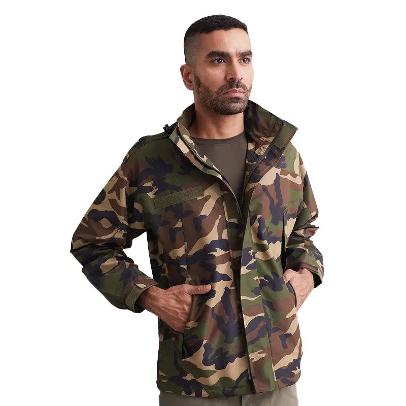 MountMiller Men’s Airshell Ripstop Windproof Jacket - Woodland / S - Jacket
