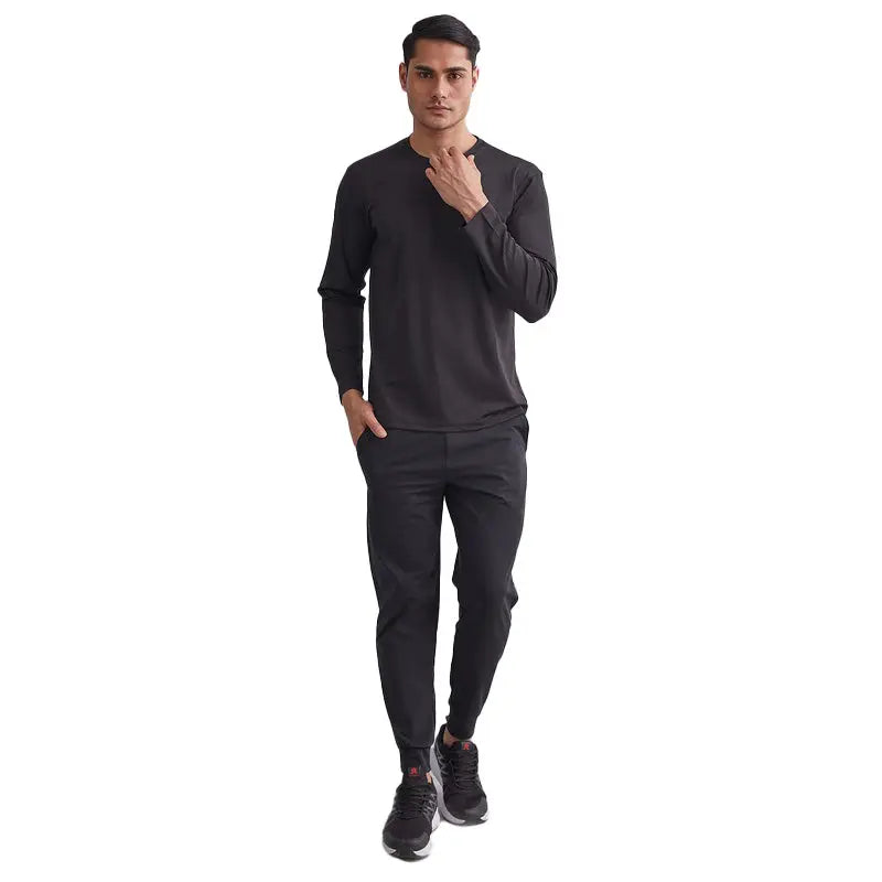 MountMiller Men’s Durafit Torso Full Sleeves T-Shirt - Black / S - T-shirt
