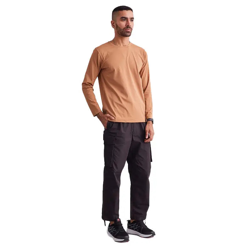MountMiller Men’s Durafit Torso Full Sleeves T-Shirt - Khaki / S - T-shirt
