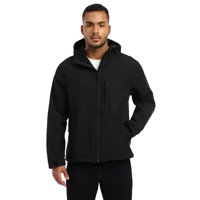 MountMiller Men’s DWR Technical Softshell Jacket - Black / S - Jacket