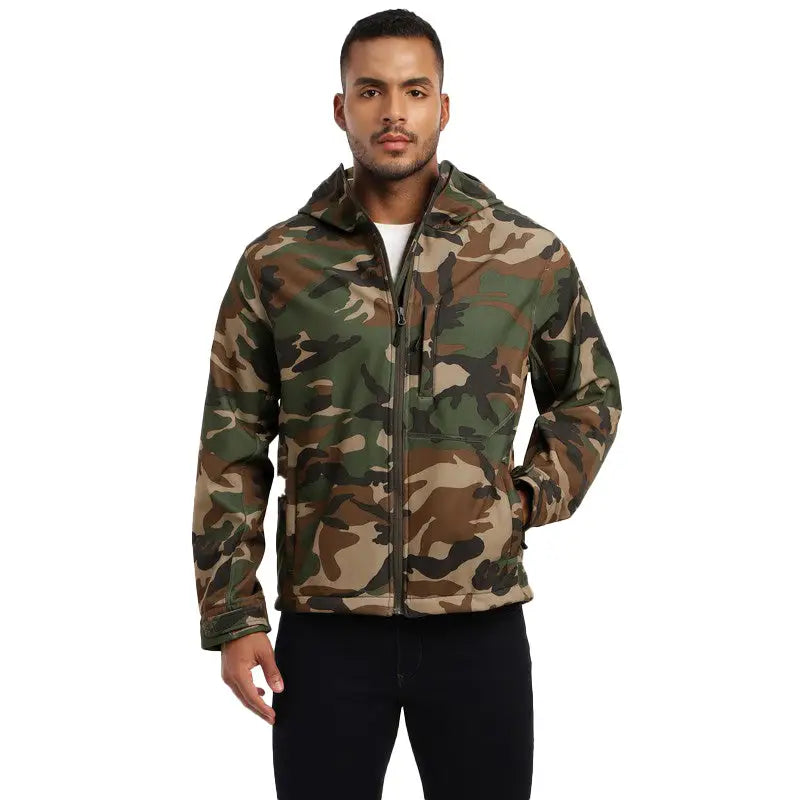 MountMiller Men’s DWR Technical Softshell Jacket - Woodland / S - Jacket