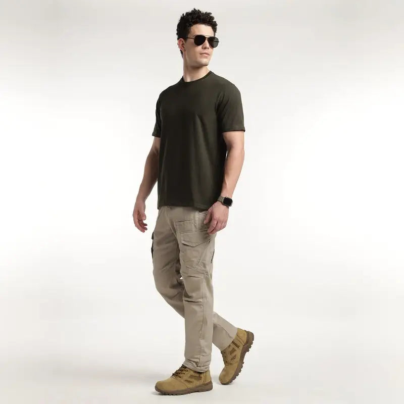 MountMiller Men’s Element Cotton Lyra Half Sleeves T-Shirt - T-shirt