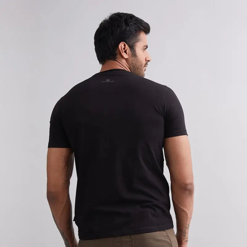 MountMiller Men’s Element Cotton Lyra Half Sleeves T-Shirt - T-shirt