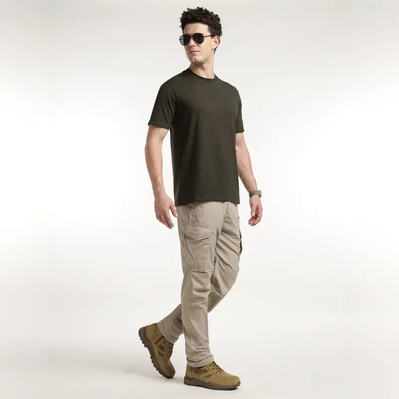 MountMiller Men’s Element Cotton Lyra Half Sleeves T-Shirt - T-shirt