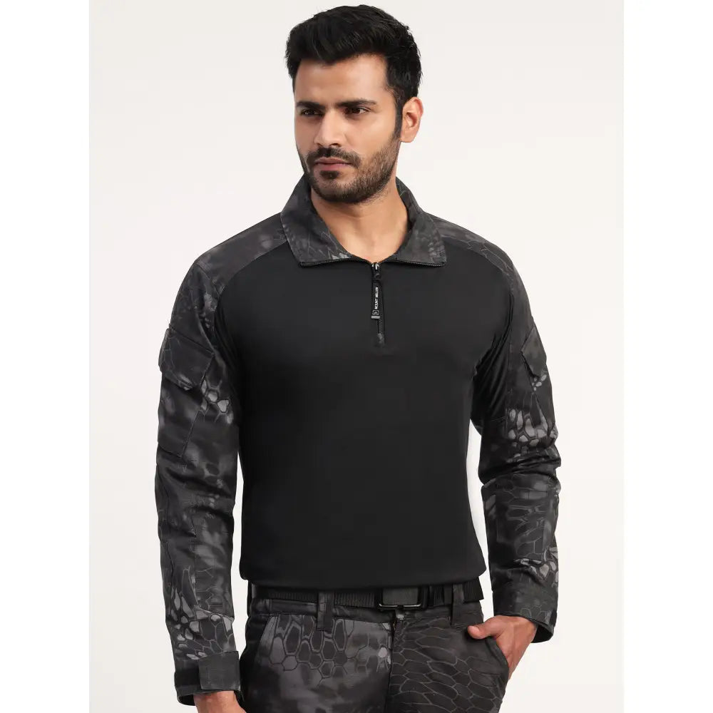 MountMiller Men’s Full Sleeve Tactical T-Shirt - BLACKPYTHON / S - T-shirt
