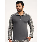 MountMiller Men’s Full Sleeve Tactical T-Shirt - GREYDIGITAL / S - T-shirt