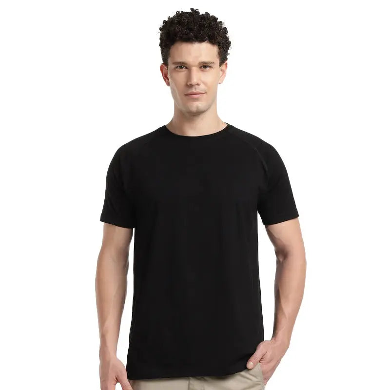MountMiller Men’s Raglan Half Sleeves T-Shirt - Black / S - T-shirt