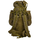 NLTW Adventure Travel 95L backpack with multiple compartments, heavy-duty rucksack in green, designed for durable outdoor use.
