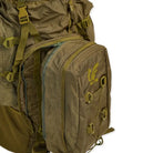 Green NLTW Adventure Travel 95L backpack with multiple compartments, heavy-duty rucksack for outdoor and travel use.