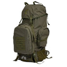 NLTW Compact Expedition 95L military-style outdoor rucksack with external utility pockets in olive green, durable and spacious.