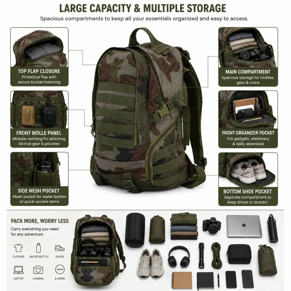NLTW Compact Tactical Day 35 Litres Backpack Military-Style - UK PRINT / 35 Litres - Backpack